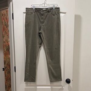 J. Jill Straight Leg Jeans in Khaki Green